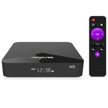 Load image into Gallery viewer, MAGICSEE N5 Android TV OS TV Box Amlogic S905X Android 7.1.2 2GB RAM + 16GB ROM 2.4G + 5G WiFi 100Mbps BT4.1 Support 4K H.265